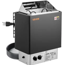 VEVOR Sauna Heater, 2KW AC 120V Electric Sauna Stove, Dry Steam Bath Saunas Stove with Pre-Drilled Bracket, Fit 52.9 to 88.2 CU.FT Saunas Rooms, Steam Bath Stoves for Home, Commercial, Leisure Venues