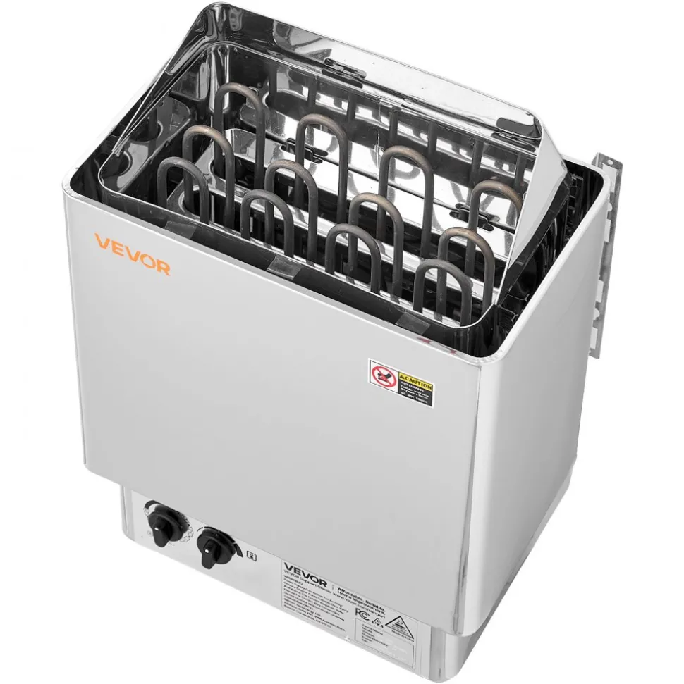 VEVOR Sauna Heater, 6KW 240V Electric Sauna Stove, Dry Steam Bath Saunas Stove with Pre-Drilled Bracket, Fit 176.5 to 317.8 CU.FT Saunas Rooms, Steam Bath Stoves for Home, Commercial, Leisure Venues