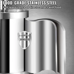 VEVOR Sausage Stuffer, 2.5LBS/1.5L Capacity, 304 Stainless Steel Vertical Sausage Stuffer, Sausage Filling Machine with 3 Stuffing Tubes, Suction Base and Manual Crank for Household or Commercial Use