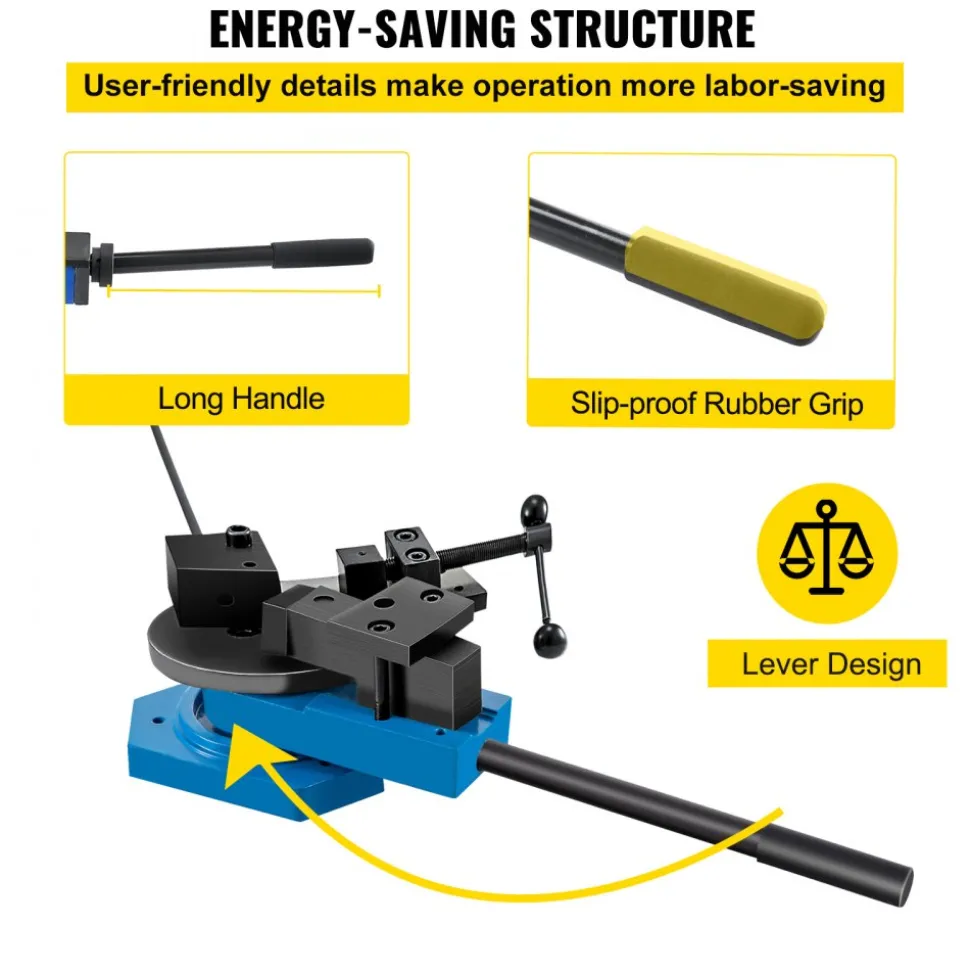 VEVOR SBG-40 Metal Scroll Bender High-Hardened Steel Scroll Bender Combination of Scroll Radius and Angle Bending Universal Metal Rod Bender For Steel Brass Cooper Aluminum