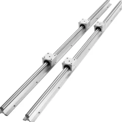 VEVOR SBR20 1200mm Linear Guide Set, Comes with Two 47.2-inch SBR20 Rails and Four SBR20UU Bearings, Perfect for Crafting CNC Routers and Automation Equipment