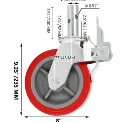VEVOR Scaffolding Wheels Set of 4, 8