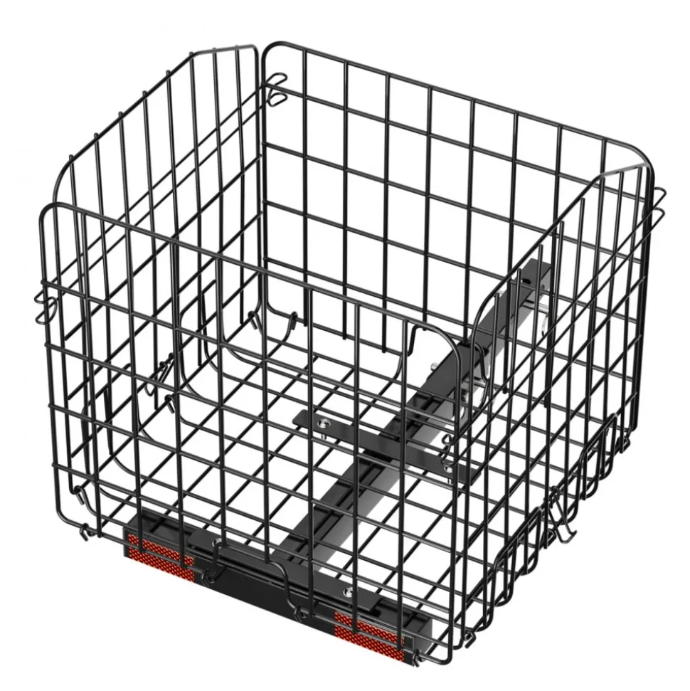 VEVOR Scooter Rear Basket, Folding Metal Wire Basket, Heavy Duty & Spacious Cargo Basket, Works with 1-inch Receiver, Compatible with Most Golden, Drive & Pride Mobility Scooter