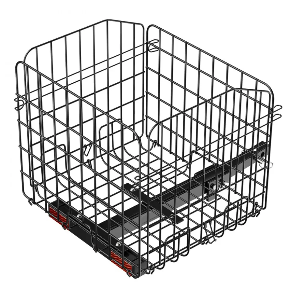 VEVOR Scooter Rear Basket, Folding Metal Wire Basket, Heavy Duty & Spacious Cargo Basket, Works with 1-inch Receiver, Compatible with Most Golden, Drive & Pride Mobility Scooter