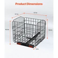 VEVOR Scooter Rear Basket, Folding Metal Wire Basket, Heavy Duty & Spacious Cargo Basket, Works with 1-inch Receiver, Compatible with Most Golden, Drive & Pride Mobility Scooter