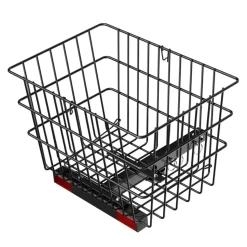 VEVOR Scooter Rear Basket, Heavy Duty Metal Wire Basket with Handle, Spacious Cargo Basket, Works with 1-inch Receiver, Compatible with Most Golden, Drive & Pride Mobility Scooter