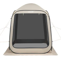 VEVOR Screen House Tent, 6 x 6 ft, 4-6 Person Pop Up Screen Tent, Portable Screened in Canopy with Carry Bag, Netting Sides, Ground Stakes, for Garden, Patio, Backyard, and Outdoor Activities, Beige