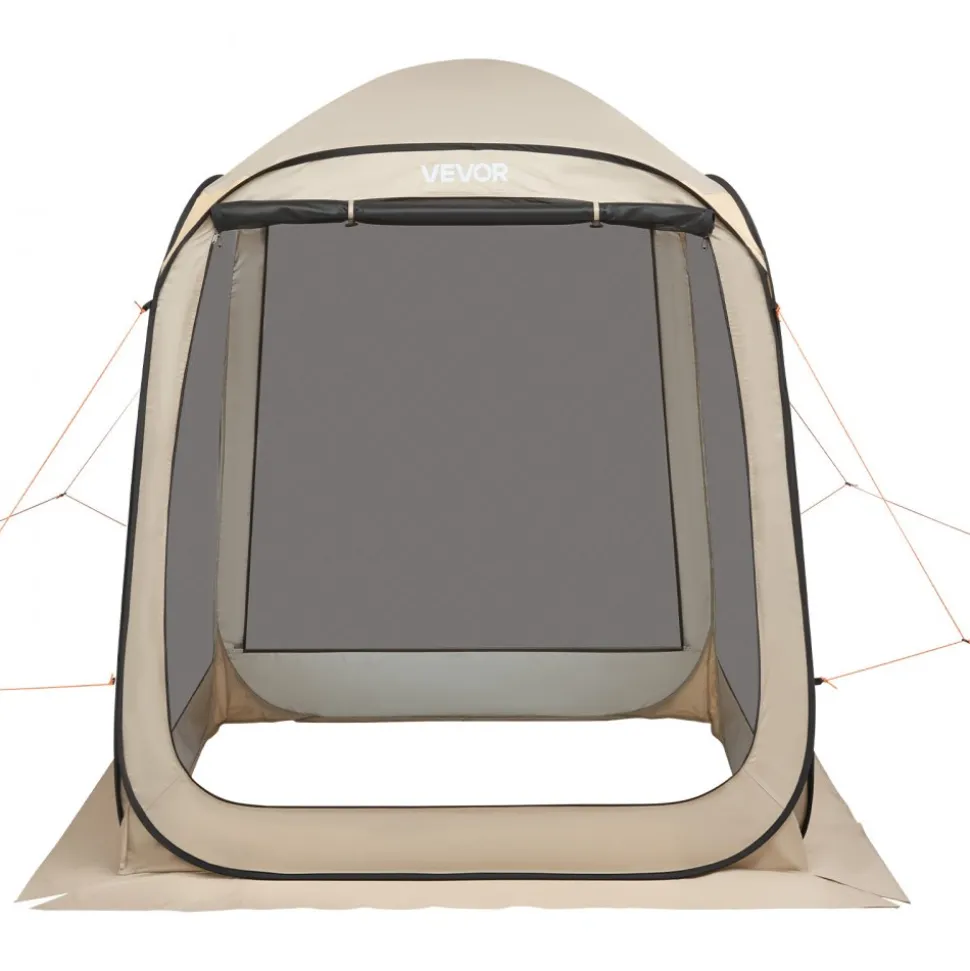 VEVOR Screen House Tent, 6 x 6 ft, 4-6 Person Pop Up Screen Tent, Portable Screened in Canopy with Carry Bag, Netting Sides, Ground Stakes, for Garden, Patio, Backyard, and Outdoor Activities, Beige