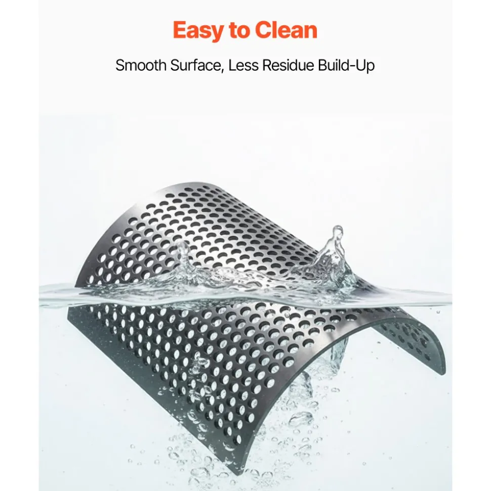 VEVOR Screen Mesh for Plastic Shredder, High-Quality Steel Durable Mesh, 0.39 in/10 mm High-Precision Aperture Screen, Compatible with Model 300 Plastic Grinder, Suitable for Medium Particle Recycling