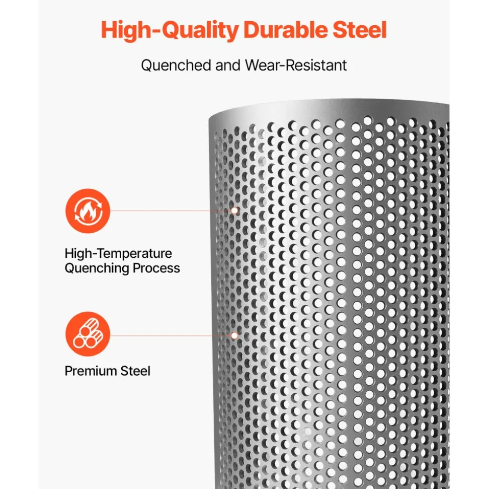 VEVOR Screen Mesh for Plastic Shredder, High-Quality Steel Durable Mesh, 0.236 in/6 mm High-Precision Aperture Screen, Compatible with Model 250 Plastic Grinder, Suitable for Micro Particle Recycling