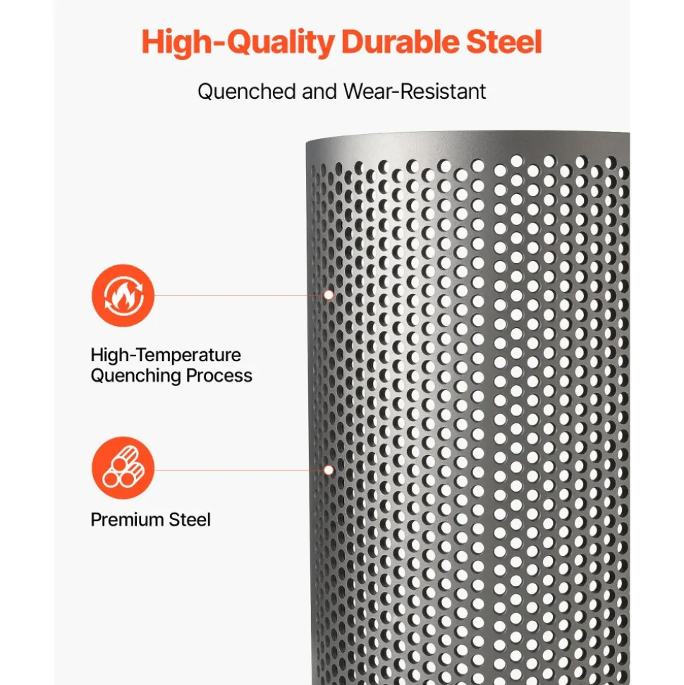 VEVOR Screen Mesh for Plastic Shredder, High-Quality Steel Durable Mesh, 0.315 in/8 mm High-Precision Aperture Screen, Compatible with Model 400 Plastic Grinder, Suitable for Small Particle Recycling
