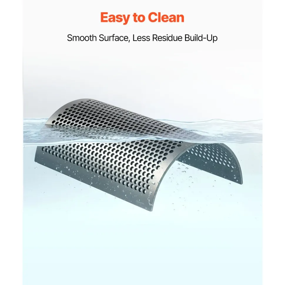 VEVOR Screen Mesh for Plastic Shredder, High-Quality Steel Durable Mesh, 0.315 in/8 mm High-Precision Aperture Screen, Compatible with Model 400 Plastic Grinder, Suitable for Small Particle Recycling