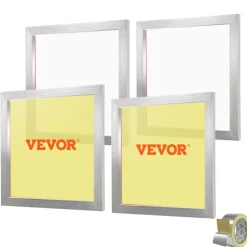VEVOR Screen Printing Kit, 6 Pieces Aluminum Silk Screen Printing Frames, 20x24inch Silk Screen Printing Frame with 305 Count Mesh, High Tension Nylon Mesh and Sealing Tape for T-Shirts DIY Printing