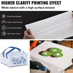 VEVOR Screen Printing Kit, 6 Pieces Aluminum Silk Screen Printing Frames, 10x14inch Silk Screen Printing Frame with 156 Count Mesh, High Tension Nylon Mesh and Sealing Tape for T-shirts DIY Printing