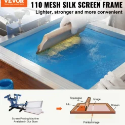 VEVOR Screen Printing Kit, 6 Pieces Aluminum Silk Screen Printing Frames, 16x20inch Silk Screen Printing Frame with 110 Count Mesh, High Tension Nylon Mesh and Sealing Tape for T-shirts DIY Printing