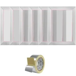 VEVOR Screen Printing Kit, 6 Pieces Aluminum Silk Screen Printing Frames, 10x14inch Silk Screen Printing Frame with 110 Count Mesh, High Tension Nylon Mesh and Sealing Tape for T-shirts DIY Printing