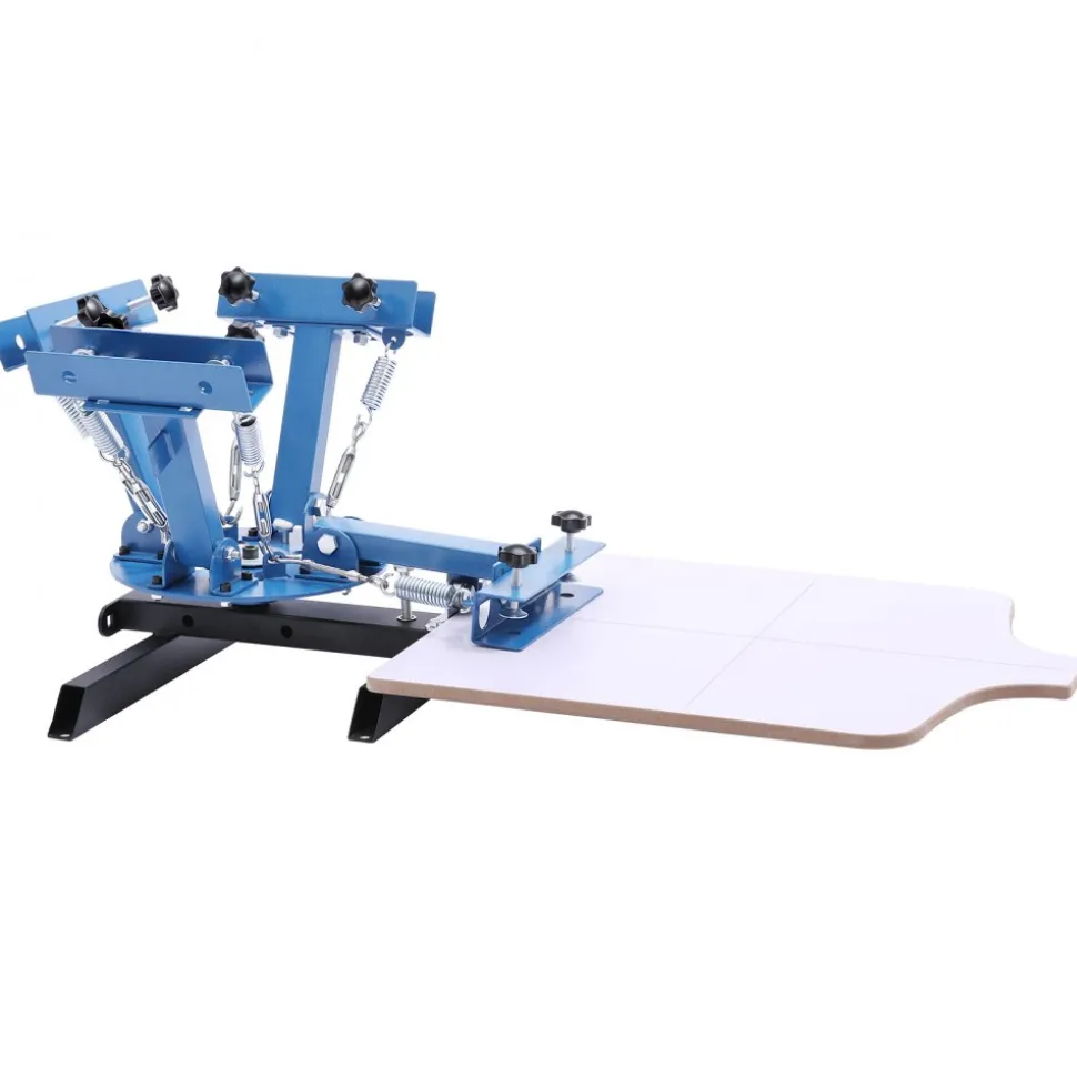 VEVOR Screen Printing Machine 4 Color 1 Station Silk Screen Printing Press, 21.3 x 17.7 in, 360° Rotatable, Accurate Positioning, Powder-Coated Carbon Steel, for T-shirt DIY, Home and Commercial