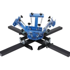 VEVOR Screen Printing Machine, 4 Color 4 Station 360° Rotable Silk Screen Printing Press, 21.2x17.7in Screen Printing Press, Double-layer Positioning Pallet for T-shirt DIY Printing