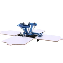 VEVOR Screen Printing Machine 4 Color 4 Station Silk Screen Printing Press, 21.3 x 17.7 in, 360° Rotatable, Accurate Positioning, Powder-Coated Carbon Steel, for T-shirt DIY, Home and Commercial
