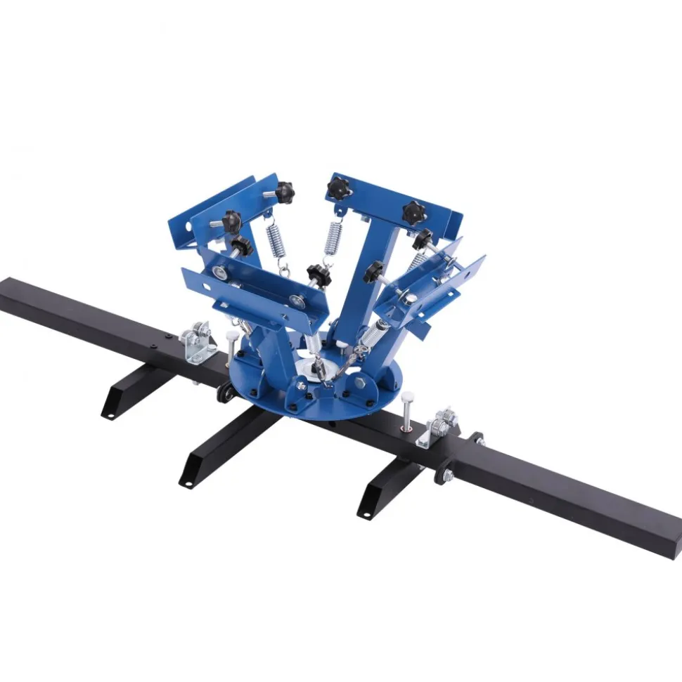 VEVOR Screen Printing Machine 4 Color 2 Station Silk Screen Printing Press, 21.3 x 17.7 in, 360° Rotatable, Accurate Positioning, Powder-Coated Carbon Steel, for T-shirt DIY, Home and Commercial