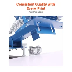 VEVOR Screen Printing Machine 4 Color 2 Station Silk Screen Printing Press, 21.3 x 17.7 in, 360° Rotatable, Accurate Positioning, Powder-Coated Carbon Steel, for T-shirt DIY, Home and Commercial