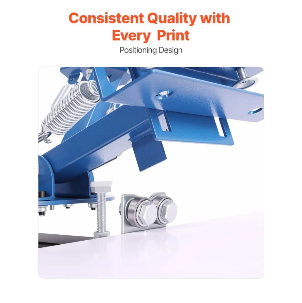 VEVOR Screen Printing Machine 4 Color 2 Station Silk Screen Printing Press, 21.3 x 17.7 in, 360° Rotatable, Accurate Positioning, Powder-Coated Carbon Steel, for T-shirt DIY, Home and Commercial