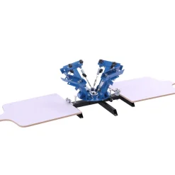 VEVOR Screen Printing Machine 4 Color 2 Station Silk Screen Printing Press, 21.3 x 17.7 in, 360° Rotatable, Accurate Positioning, Powder-Coated Carbon Steel, for T-shirt DIY, Home and Commercial