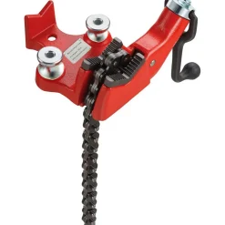 VEVOR Screw Bench Chain Vise 1/8 to 5-Inch Pipe Capacity, Heavy Duty Bench Chain Pipe Vise with Crank Handle, Neoprene-Coated Jaw, Cast Iron Material Ideal for a Variety of Pipes
