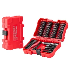 VEVOR Screwdriver Bit Set, 101-Piece, Magnetic Phillips, Pozidriv, Slotted, Square, Torx, Hex Bits, Hex Nut Sockets, Extension Rod with Storage Case, High-Strength S2 Alloy Steel, Blackened Finish