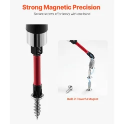 VEVOR Screwdriver Bit Set, 101-Piece, Magnetic Phillips, Pozidriv, Slotted, Square, Torx, Hex Bits, Hex Nut Sockets, Extension Rod with Storage Case, High-Strength S2 Alloy Steel, Blackened Finish