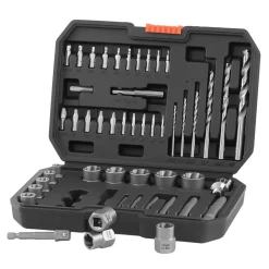 VEVOR Screw Extractor Set with Drill Bits, 49 Pieces, Easy Out Nut Bolt Extractors and Drill Bits, with Adapters, Solid Storage Case, Cr-Mo Steel for Removing Rounded, Broken, or Stripped Fasteners