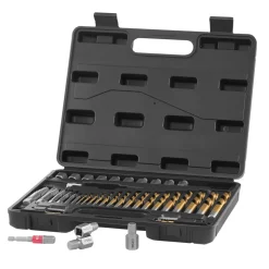 VEVOR Screw Extractor Set with Drill Bits, 41 Pieces, Easy Out Bolt Extractors and Drill Bits, with Adapters, Solid Storage Case, Cr-Mo Steel for Removing Rounded, Broken, or Stripped Bolts, Screws
