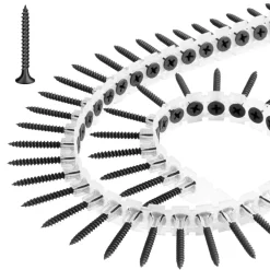 VEVOR Screws, #6 x 1-1/4 inch Length Drywall to Wood Collated Screw, All Purpose High-Hardness Alloy Steel Self Drilling Drywall Screws, for Home DIY, Space Renovation(1000 per Box)