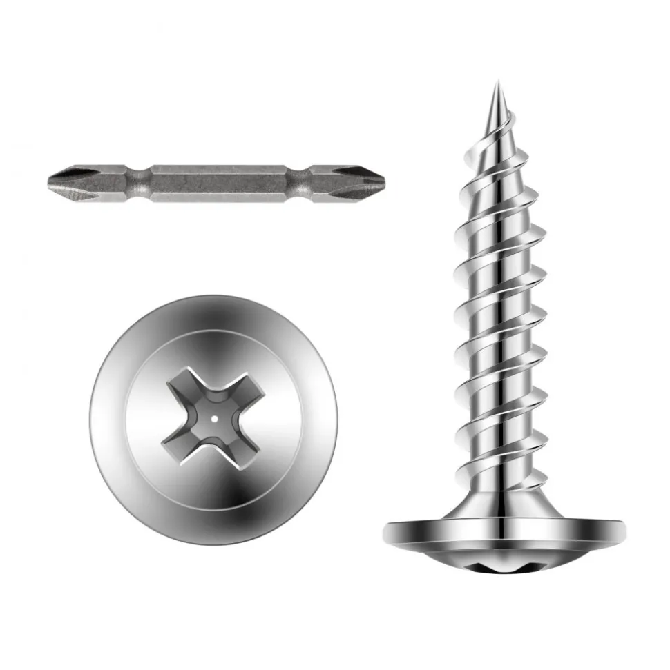 VEVOR Screws, #8 x 3/4 inch Length Self Drilling Drywall to Wood Screw, All Purpose High-Hardness Stainless Steel Wall Anchors with a Phillips Drill Bit, Cross Slot for Home Renovation(300 per Box)