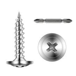VEVOR Screws, #8 x 3/4 inch Length Self Drilling Drywall to Wood Screw, All Purpose High-Hardness Stainless Steel Wall Anchors with a Phillips Drill Bit, Cross Slot for Home Renovation(300 per Box)