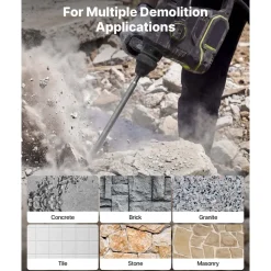 VEVOR SDS Plus Chisel Set, 6pcs SDS Plus Rotary Hammer Drill Attachments, Includes Point, Flat, & U-Groove Chisels, Heat Treated 40Cr Alloy Steel, Sharp Edge for Demolition, Concrete and Brick