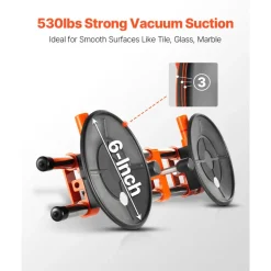 VEVOR Seamless Seam Setter, 2 Packs, Granite Seam Setter with 6 in Vacuum Suction Cups & Tool Bag, Seam Joiner for Seam Joining & Leveling, Countertop Installation Tool for Tile Stone Marble Slab