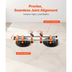 VEVOR Seamless Seam Setter, 2 Packs, Granite Seam Setter with 6 in Vacuum Suction Cups & Tool Bag, Seam Joiner for Seam Joining & Leveling, Countertop Installation Tool for Tile Stone Marble Slab
