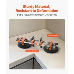 VEVOR Seamless Seam Setter, 2 Packs, Granite Seam Setter with 6 in Vacuum Suction Cups & Tool Bag, Seam Joiner for Seam Joining & Leveling, Countertop Installation Tool for Tile Stone Marble Slab