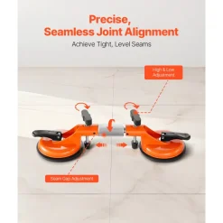 VEVOR Seamless Seam Setter, 2 Packs Granite Seam Setter with 5 in Vacuum Suction Cups, Seam Joiner for Seam Joining & Leveling, 180° Adjustable, Countertop Installation Tool for Tile Stone Marble Slab
