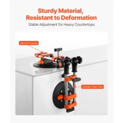VEVOR Seamless Seam Setter, 2 Packs Granite Seam Setter with 6 in Vacuum Suction Cups, Seam Joiner for Seam Joining & Leveling, 90°-120° Adjustable, Countertop Installation Tool for Tile Marble Slab