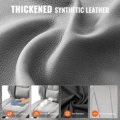 VEVOR Seat Covers, Universal Car Seat Covers Full Set Seats, Front and Rear Seat, 13pcs Faux Leather Seat Cover, Full Enclosed Design, Detachable Headrest and Airbag Compatible, for Most Car SUV Truck