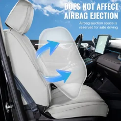 VEVOR Seat Covers, Universal Car Seat Covers Full Set Seats, Front and Rear Seat, 13pcs Faux Leather Seat Cover, Full Enclosed Design, Detachable Headrest and Airbag Compatible, for Most Car SUV Truck