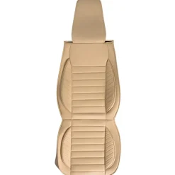 VEVOR Seat Covers, Universal Car Seat Covers Front Seats, 2pcs Faux Leather Seat Cover, Semi-enclosed Design, Detachable Headrest and Airbag Compatible, for Most Cars SUVs and Trucks Beige