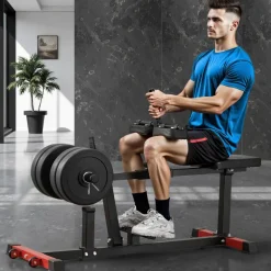VEVOR Seated Calf Machine, 440 LBS Capacity Calf Raise Machine, Seated Calf Raise Leg Exercise Home Gym, Calf Workout Training Equipment, Lower Body Specialty Machine, Fit 1/2 inch Weight Plates