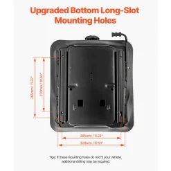 VEVOR Seat Suspension Kit With Seat Slider Track, Universal Seat Suspension with Dust Cover, 6in Front-to-Back Adjustable, Tractor Seat Suspension Kit for Zero Turn Lawn Mower, Forklift