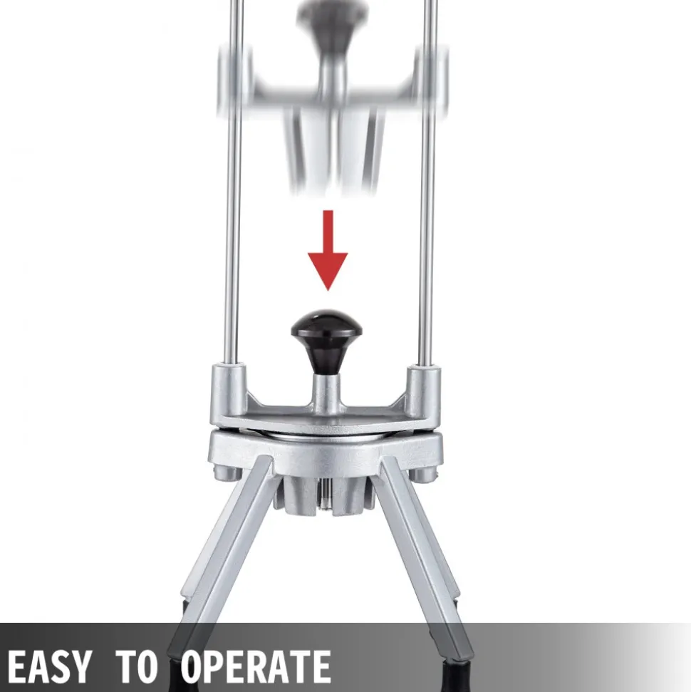 VEVOR 8-Section Commercial Easy Wedger Stainless Steel Blade Fruit Lime Slicer, Lemon Cutter 8 Wedges for Bar Restaurant