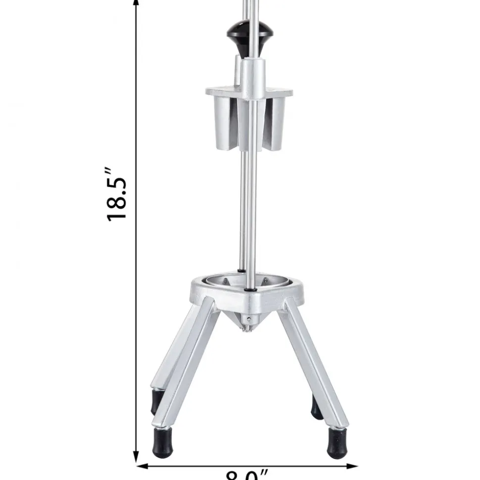 VEVOR 8-Section Commercial Easy Wedger Stainless Steel Blade Fruit Lime Slicer, Lemon Cutter 8 Wedges for Bar Restaurant