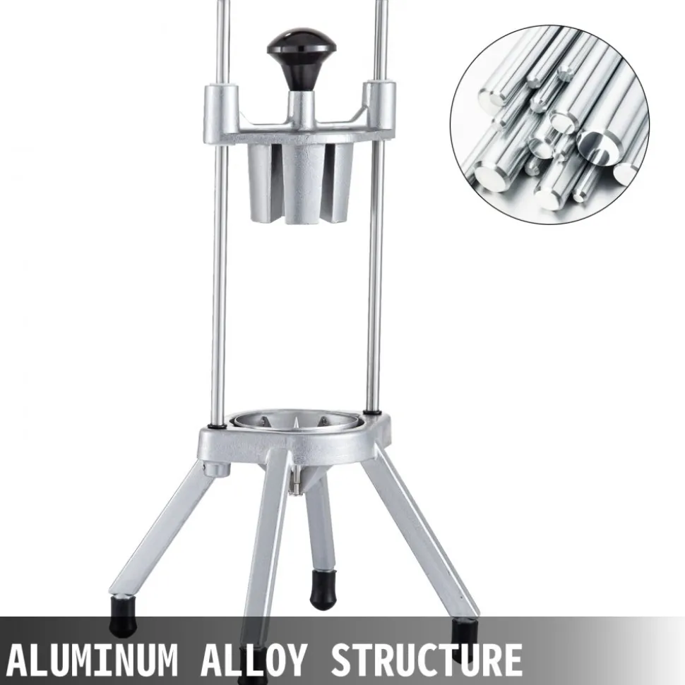 VEVOR 8-Section Commercial Easy Wedger Stainless Steel Blade Fruit Lime Slicer, Lemon Cutter 8 Wedges for Bar Restaurant