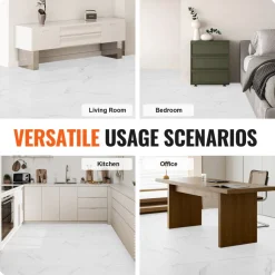 VEVOR Self Adhesive Vinyl Floor Tiles 36 x 6 inch, 36 Tiles 2.5mm Thick Peel & Stick, Natural Wood Grain DIY Flooring for Kitchen, Dining Room, Bedrooms & Bathrooms, Easy for Home Decor